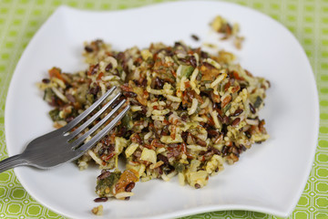 trio de riz aux légumes grillées