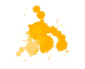 Beautiful yellow watercolor splash background