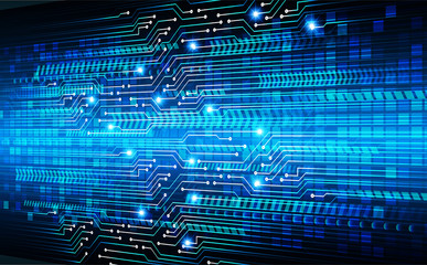 Blue cyber circuit future technology concept background