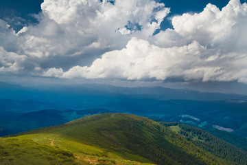 Summer landscape, Carpathian mountains