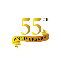 Ribbon anniversary 55th years logo