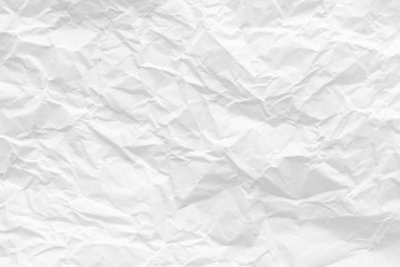 White crumpled paper abstract background texture