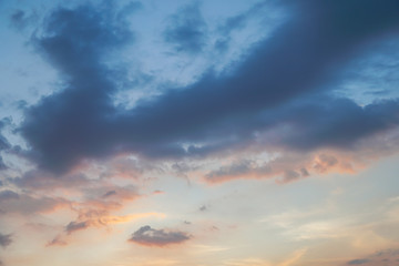 Naklejka na ściany i meble clouds in the sky, sunset sky with clouds, dramatic sky with clouds