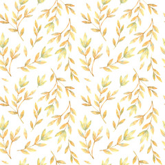Watercolor seamless floral pattern.
