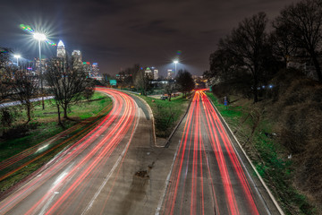 Fototapeta premium Downtown of Charlotte North Carolina skyline
