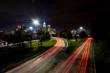 Fototapeta na wymiar Downtown of Charlotte North Carolina skyline