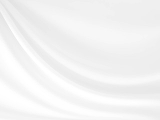 White cloth background abstract with soft waves.white crumpled blanket