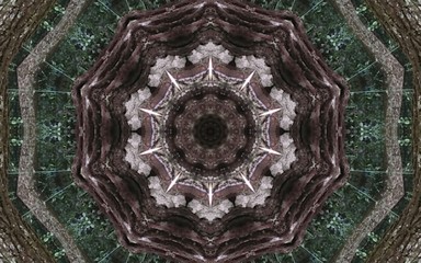 Seamless kaleidoscope pattern with a Mandala