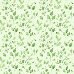 Watercolor seamless floral pattern.