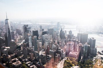 Naklejka premium aerial view of new york city