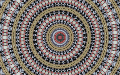 Seamless kaleidoscope pattern with a Mandala