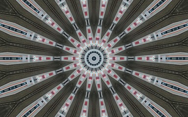 Seamless kaleidoscope pattern with a Mandala