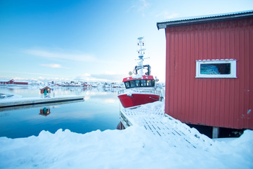 a fishing boat in Reine Norway