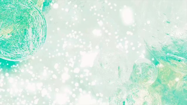 水　パーティクル　光　CG背景　キラキラ　アニメーション