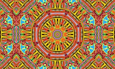Obraz premium Abstract kaleidoscope background. Beautiful multicolor kaleidoscope texture. Unique kaleidoscope design. 