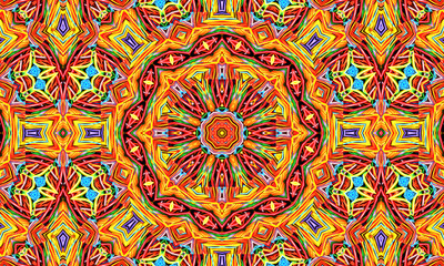 Abstract kaleidoscope background. Beautiful multicolor kaleidoscope texture. Unique kaleidoscope design. 