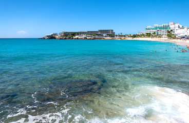 Caribbean islands, architectures on the colorful seascapes