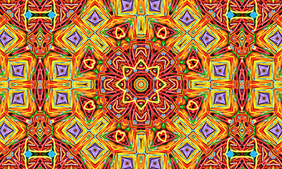 Abstract kaleidoscope background. Beautiful multicolor kaleidoscope texture. Unique kaleidoscope design. 