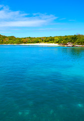 Fototapeta premium Caribbean islands, architectures on the colorful seascapes