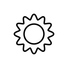 beautiful sunflower spring isolated icon