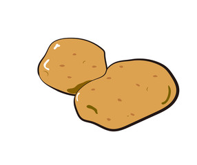 シンプルなジャガイモのイラスト