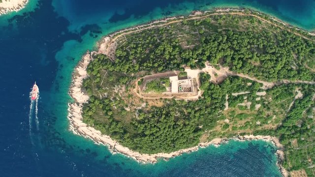 Aerial view of Općina Vis, Croatia