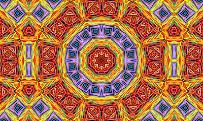 Abstract kaleidoscope background. Beautiful multicolor kaleidoscope texture. Unique kaleidoscope design. 