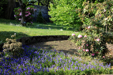 Verbania (VCO), Italy - April 01, 2017: Villa Taranto botanical gardens, Verbania, Piedmont, Italy