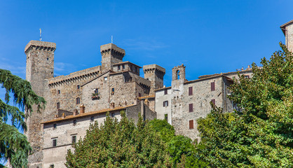 Fototapeta na wymiar The Rocca Monaldeschi della Cervara castle in Bolsena on Lake Bolsena in the Viterbo region of Lazio