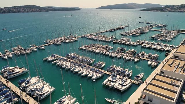 Aerial view of Seget Donji, Croatia
