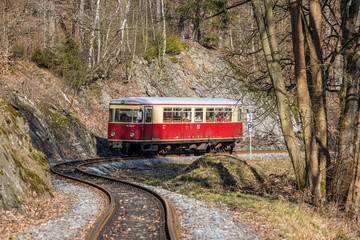 Fototapeta premium Harz nostalgisches Eisenbahnerlebnis im Selketal