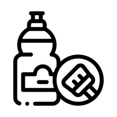 Liquid Bottle Icon Vector. Outline Liquid Bottle Sign. Isolated Contour Symbol Illustration