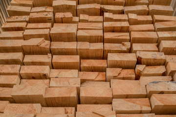 Wood background. Pile of planks.