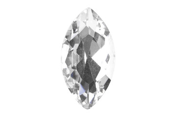 Shiny rhinestones isolated on white background, gemstone