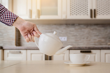 Kettle and cup of tea