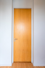 Modern stainless door knob handles lock with wooden door interior building decoration