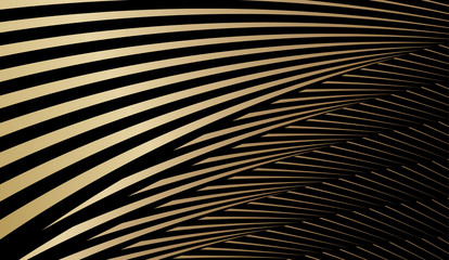 Abstract halftone lines gold pattern, metallic effect dynamic background, modern design texture for card, cover, poster, decoration.