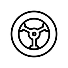 car wheel line icon