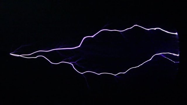 This Spark discharge created in the air. Is used to observe the phenomenon.