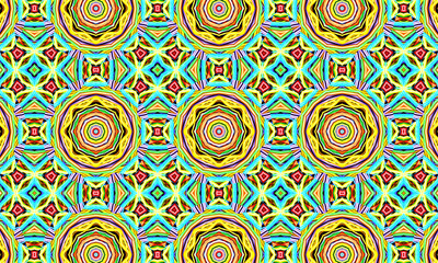 Fototapeta premium Geometric kaleidoscope multicolored seamless pattern. Abstract background. Beautiful multicolor kaleidoscope texture. Unique kaleidoscope design. Illustration for design.