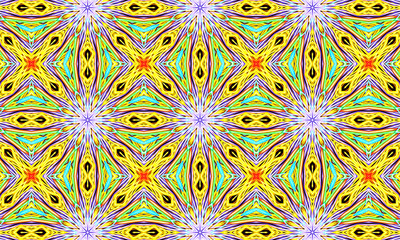 Geometric kaleidoscope multicolored seamless pattern. Abstract background. Beautiful multicolor kaleidoscope texture. Unique kaleidoscope design. Illustration for design.