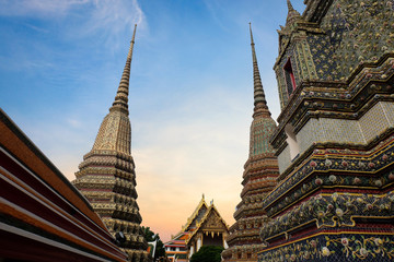 Fototapeta premium Wat Pho is one of Bangkok's oldest temples. It existed before Bangkok was established as the capital.