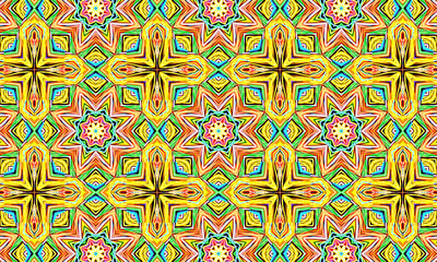 Geometric kaleidoscope multicolored seamless pattern. Abstract background. Beautiful multicolor...