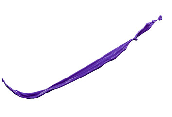 Isolated purple paint splashes on white background