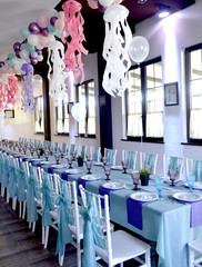 beautiful decorated banquet table