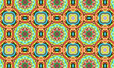 Geometric kaleidoscope multicolored seamless pattern. Abstract background. Beautiful multicolor kaleidoscope texture. Unique kaleidoscope design. Illustration for design.