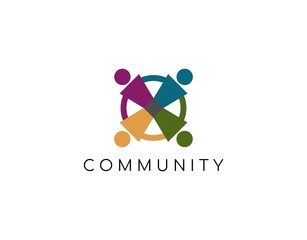 Simple Logo of Unity and Community with Modern Concept. Design with Unique and Colorful Style. This Logo Very Suitable for Community, Charity, Social Foundation, and More. Vector Illustration