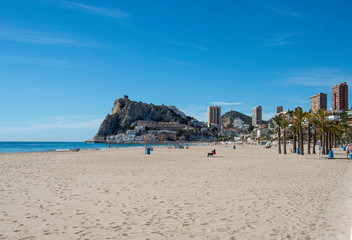 Poniente beach is a sandy beach in the municipality of Benidorm in the province of Alicante (Spain)