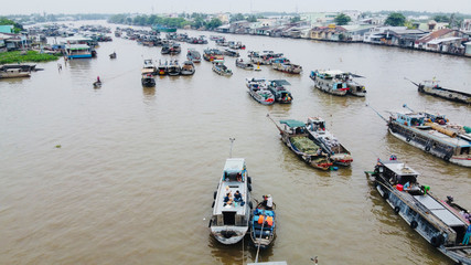Fototapeta na wymiar Floating Market, Vietnam