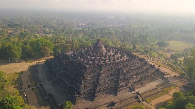 Aerial view of Magelang, Java Central, Indonesia